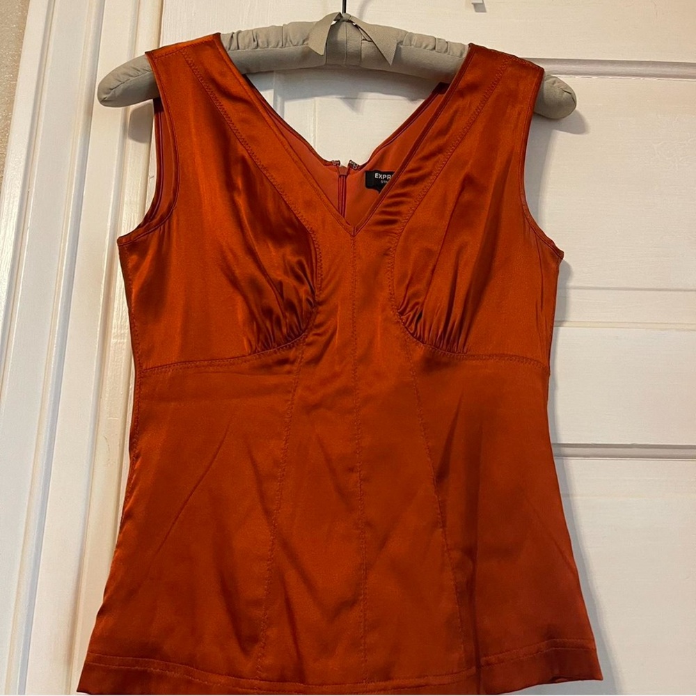 **y2k** classic fall silk blouse
